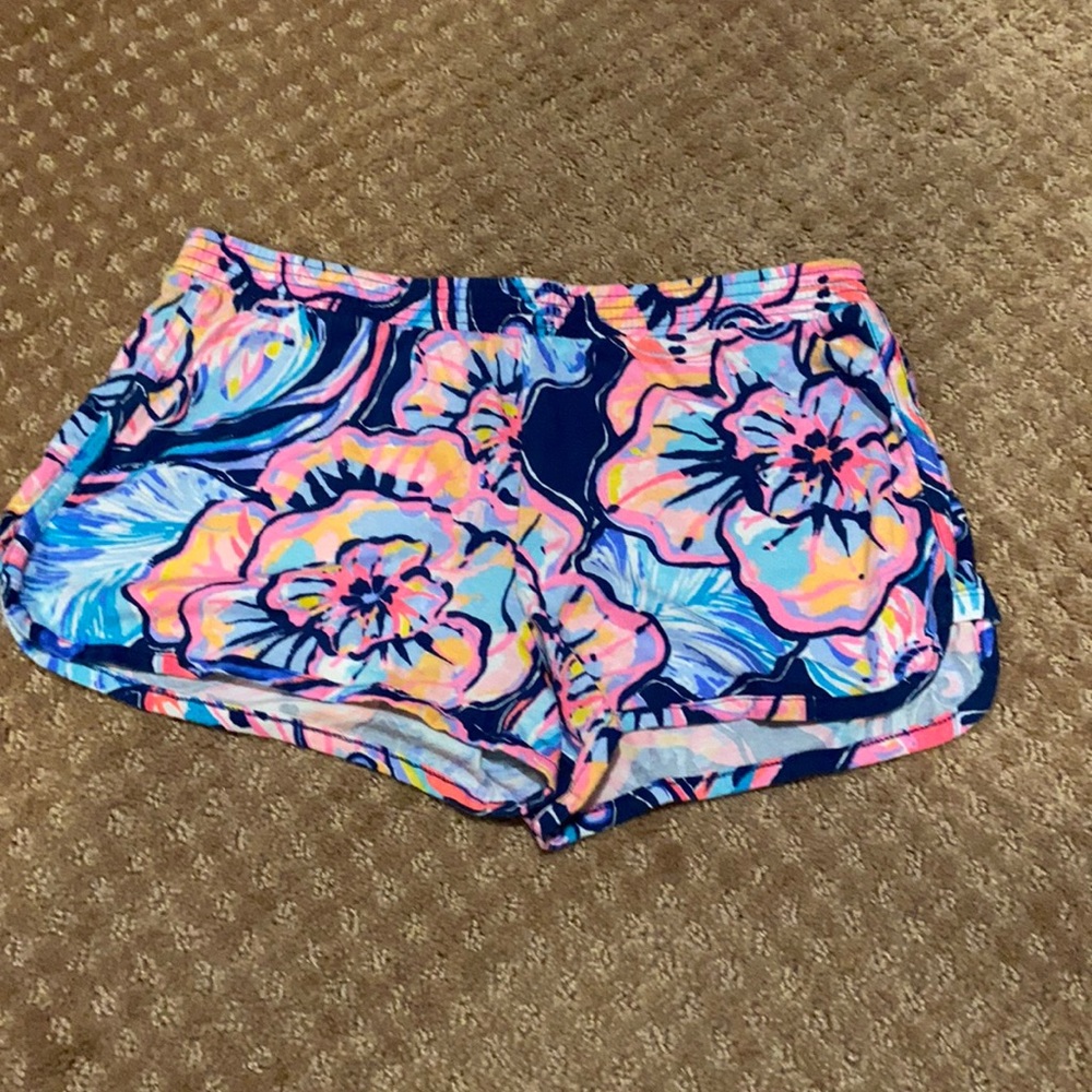Girls Lilly shorts in “boho bateau nauti navy”